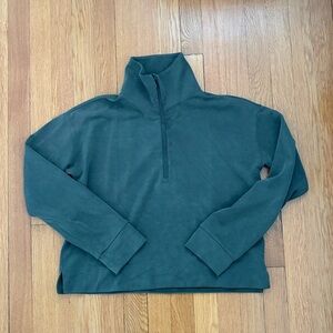 Athleta seasoft matching set. Quarter zip pullover (sm) and crop pants (med)